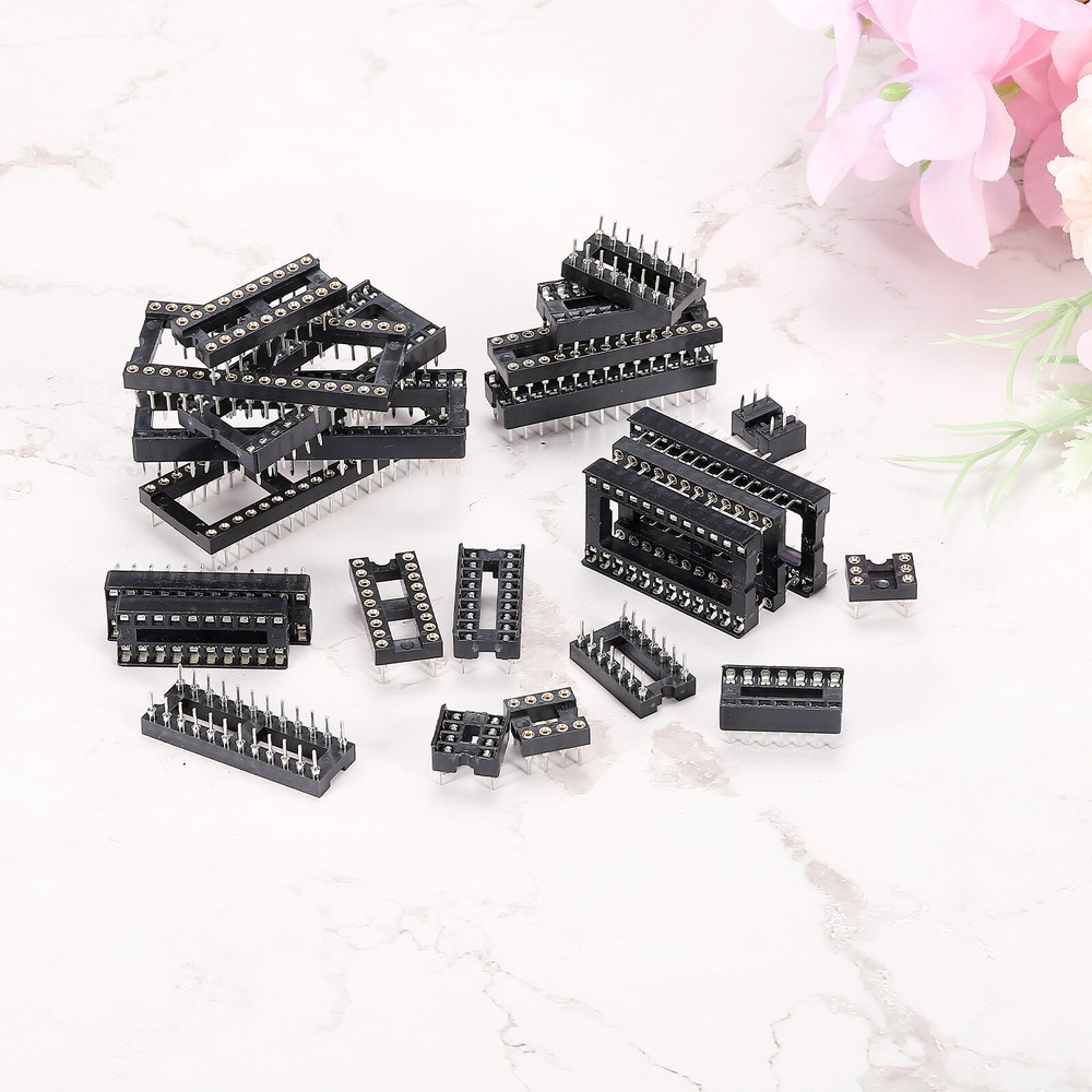 10 Pack DIP IC Chip Socket Adapter Round Pin 40P 2.54mm Pitch IC Socket