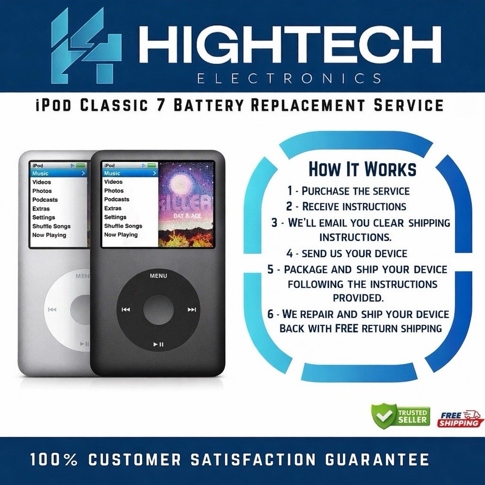 iPod Classic 7  7th Gen (2009) Battery Replacement Service