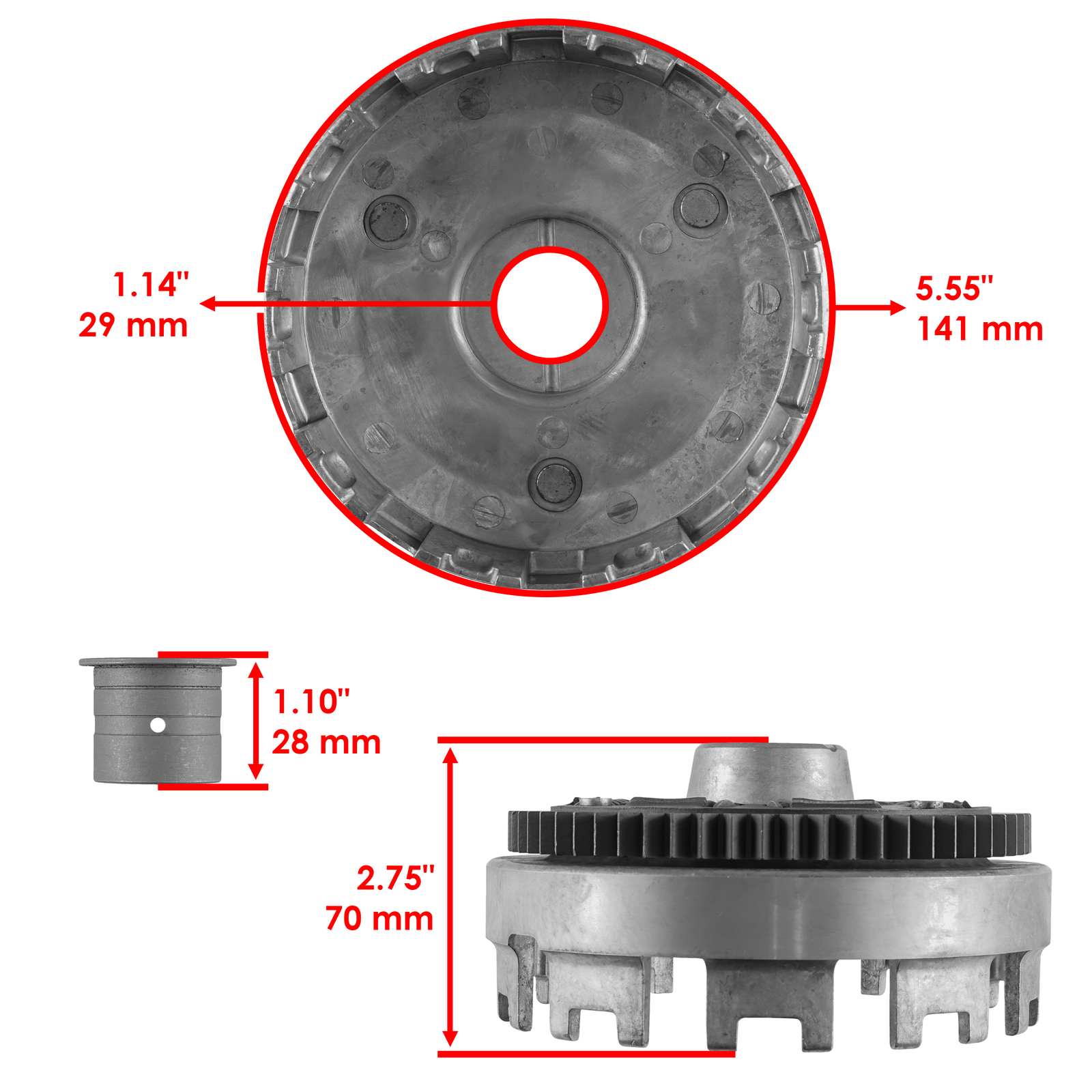 Clutch Outer Basket and Plates Kit for Honda Rancher 420 TRX420FM FM1 FM2 07-23
