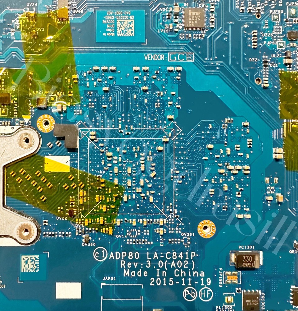 DELL PRECISION 3510, LATITUDE E5270, E5470, E5570,BIOS NO PASSWORD CHIP LA-C841P