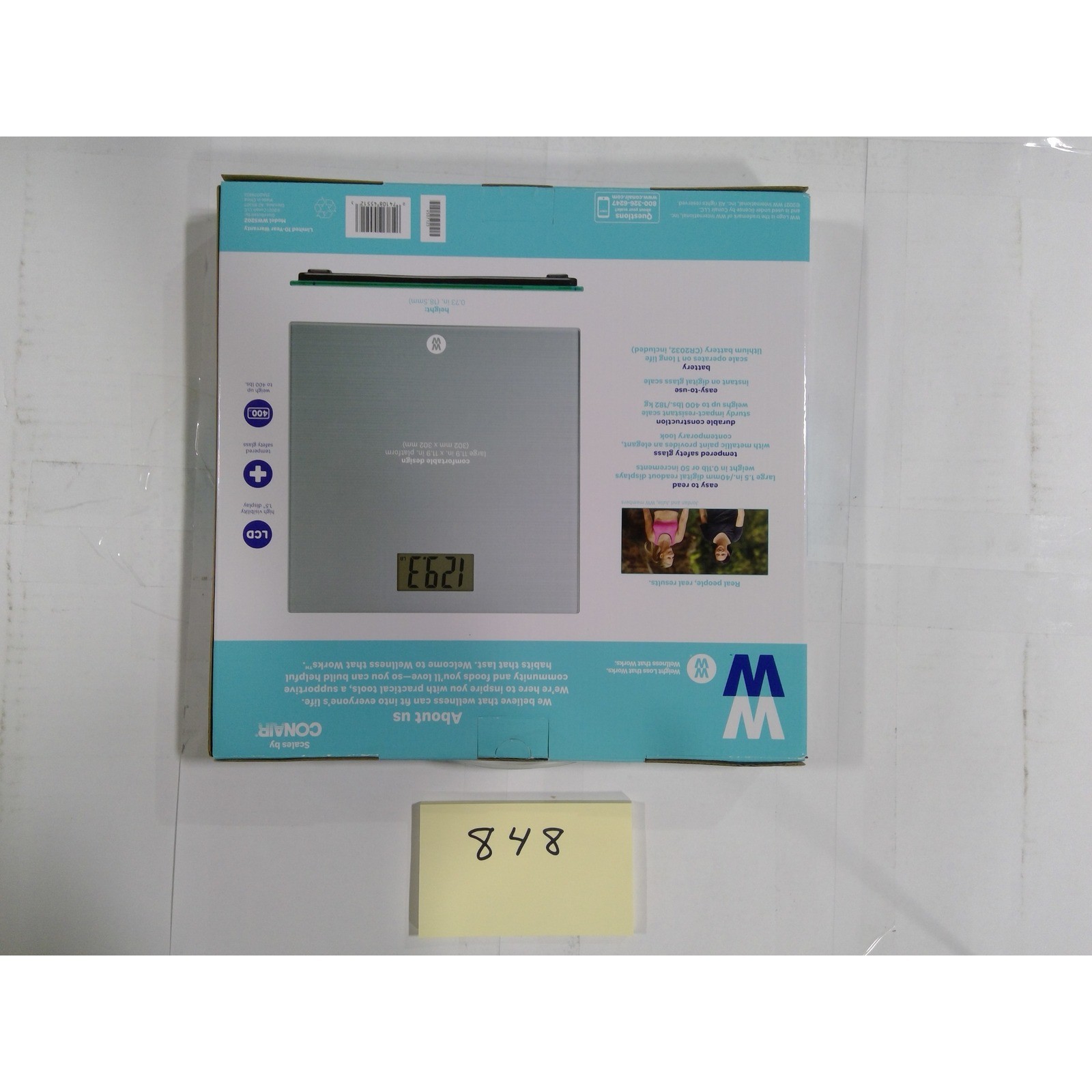 WW Digital Glass Scale Conair Silver New 400lb Capacity WW20Z Bathroom LCD