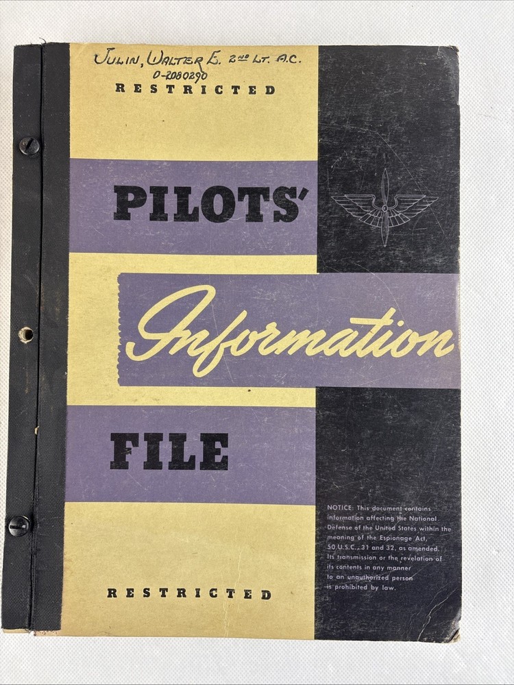 WWII WW2 Pilots' Information File