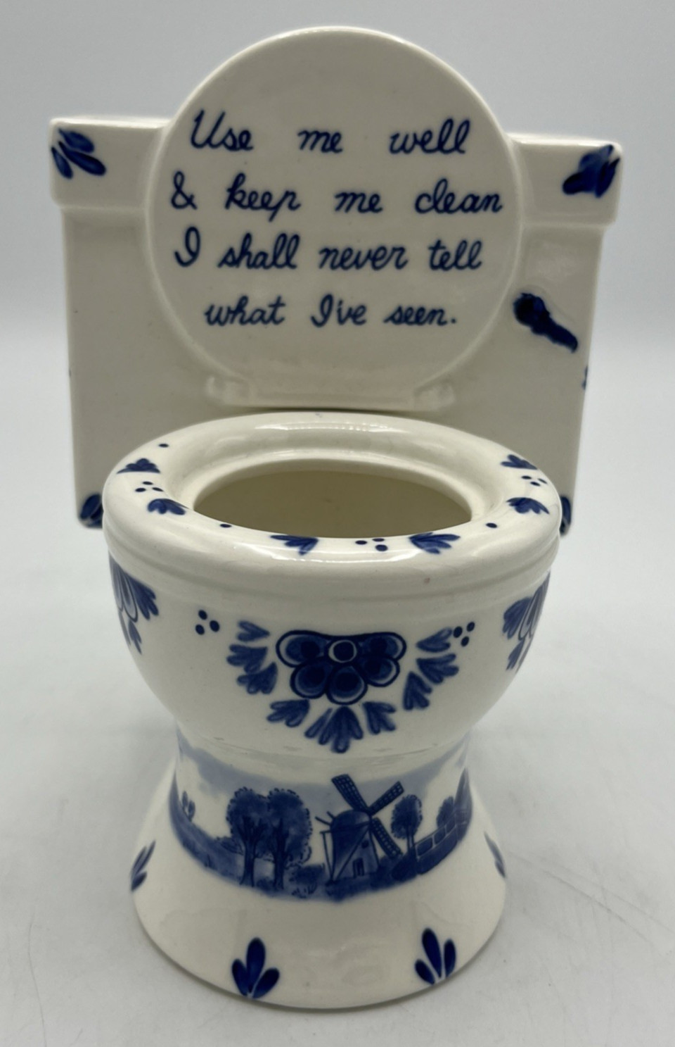 Delftware Delft Toothbrush Holder Ceramic Toilet Bowl Holland