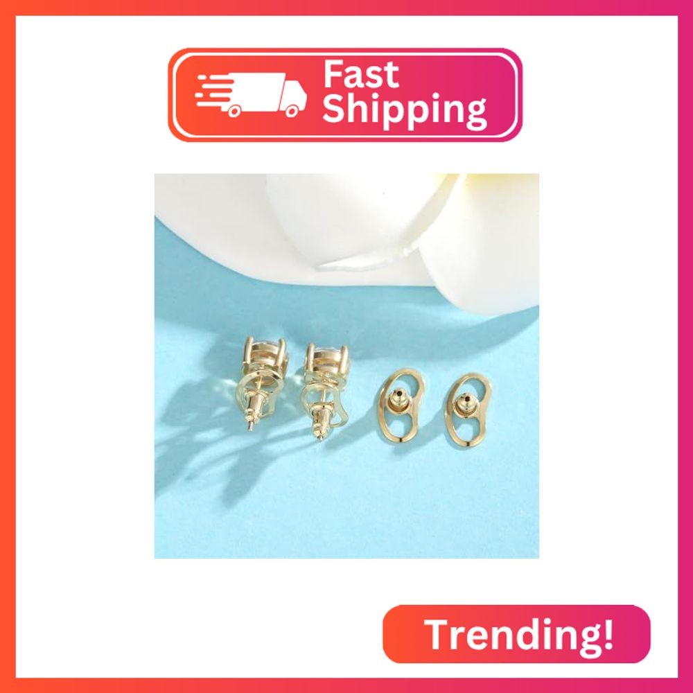 Earring Backs for Droopy Ears, JIACHARMED Locking Bullet Earring Backs Replaceme