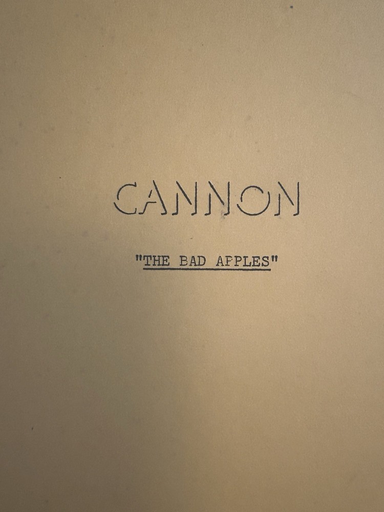 Cannon “The Bad Apples” Script First Draft