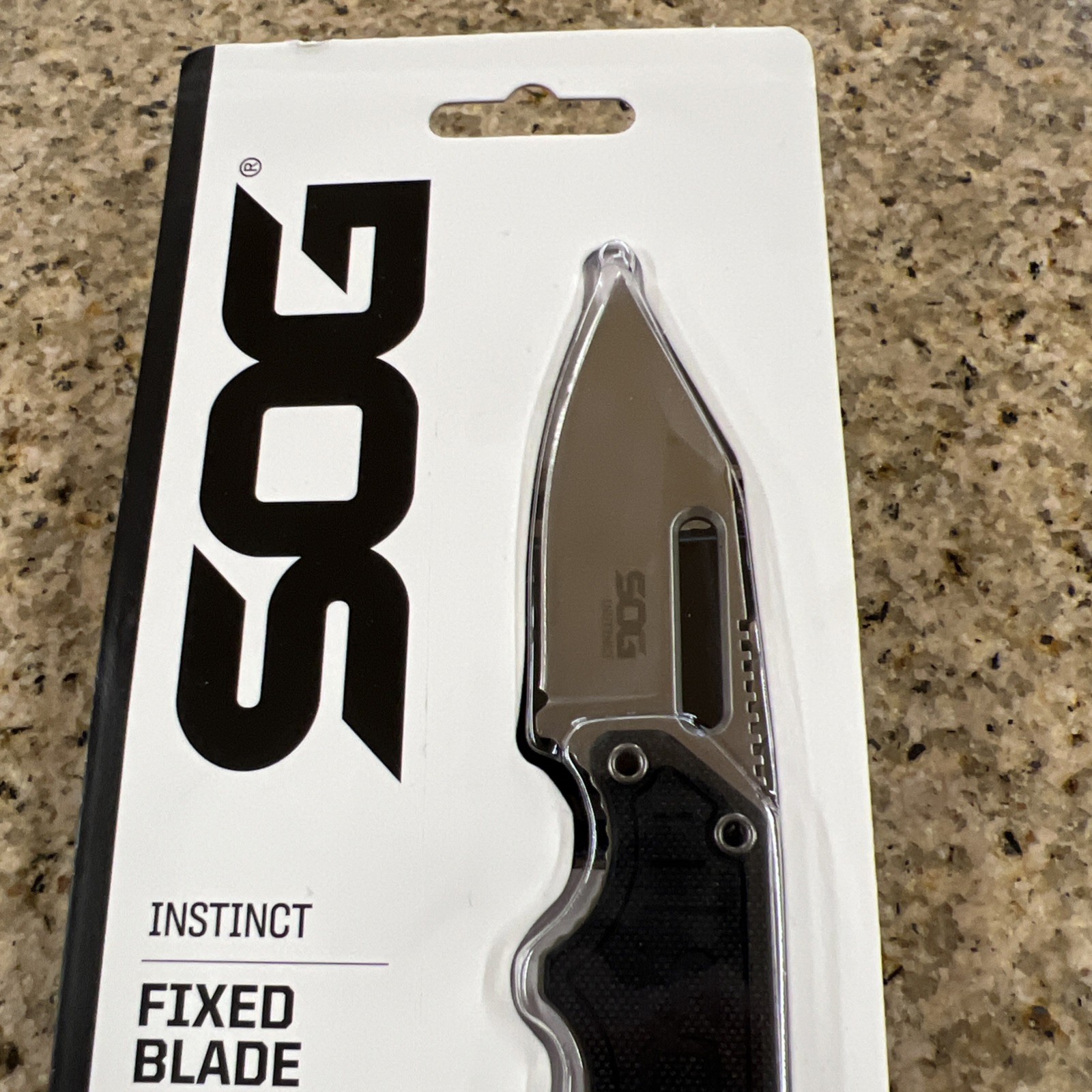 SOG Instinct G10 Fixed Blade Knife With Pocket Clip - New Sealed Free Shipping