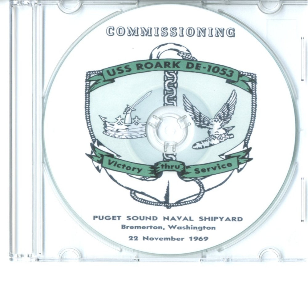USS Roark DE 1053 Commissioning Program 1969 Navy Plank Owners