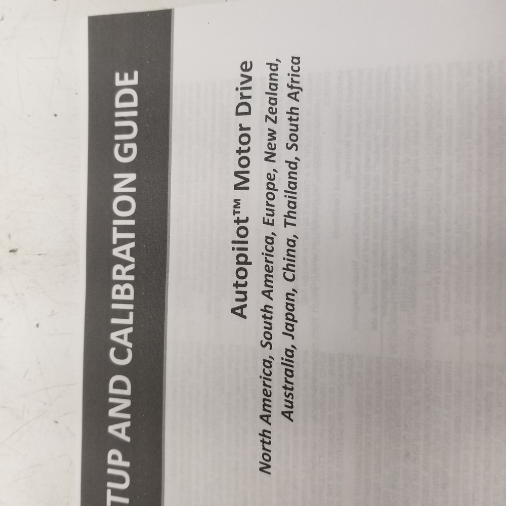 Trimble Autopilot Motor Drive SETUP AND CALIBRATION GUIDE