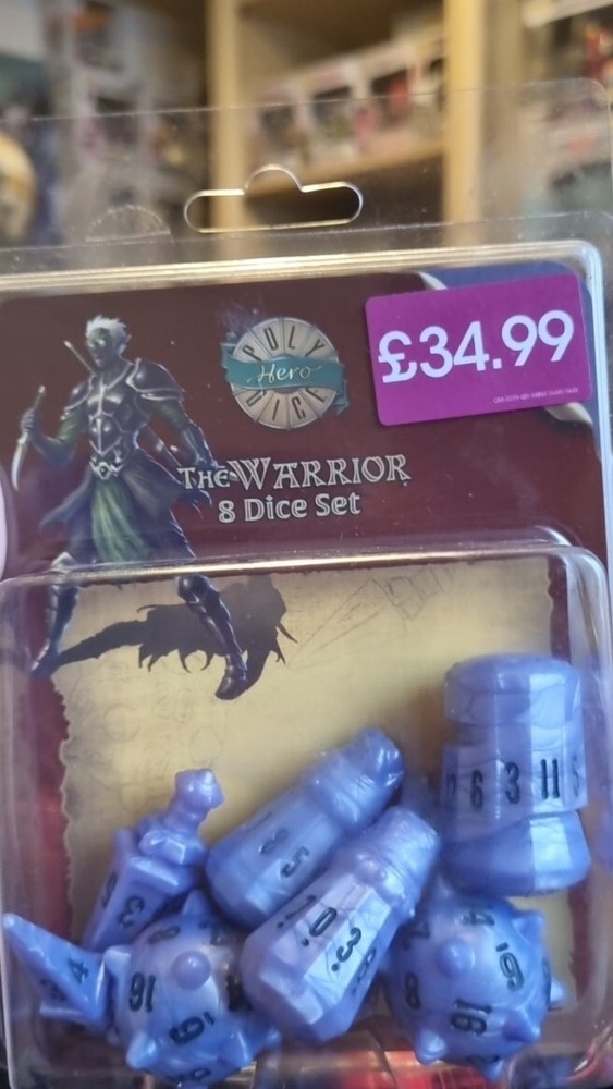 The Warrior 8 Dice Set Ghost Knight Poly Hero Dice