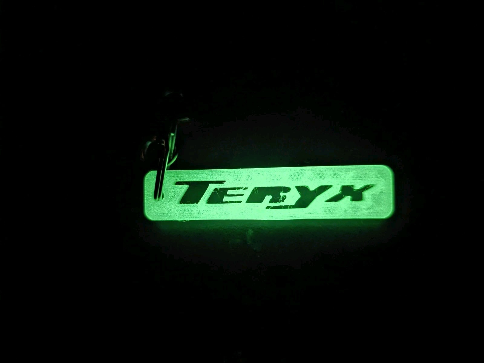 Kawasaki Teryx Keyring Keychain Green Glow In The Dark Tpu