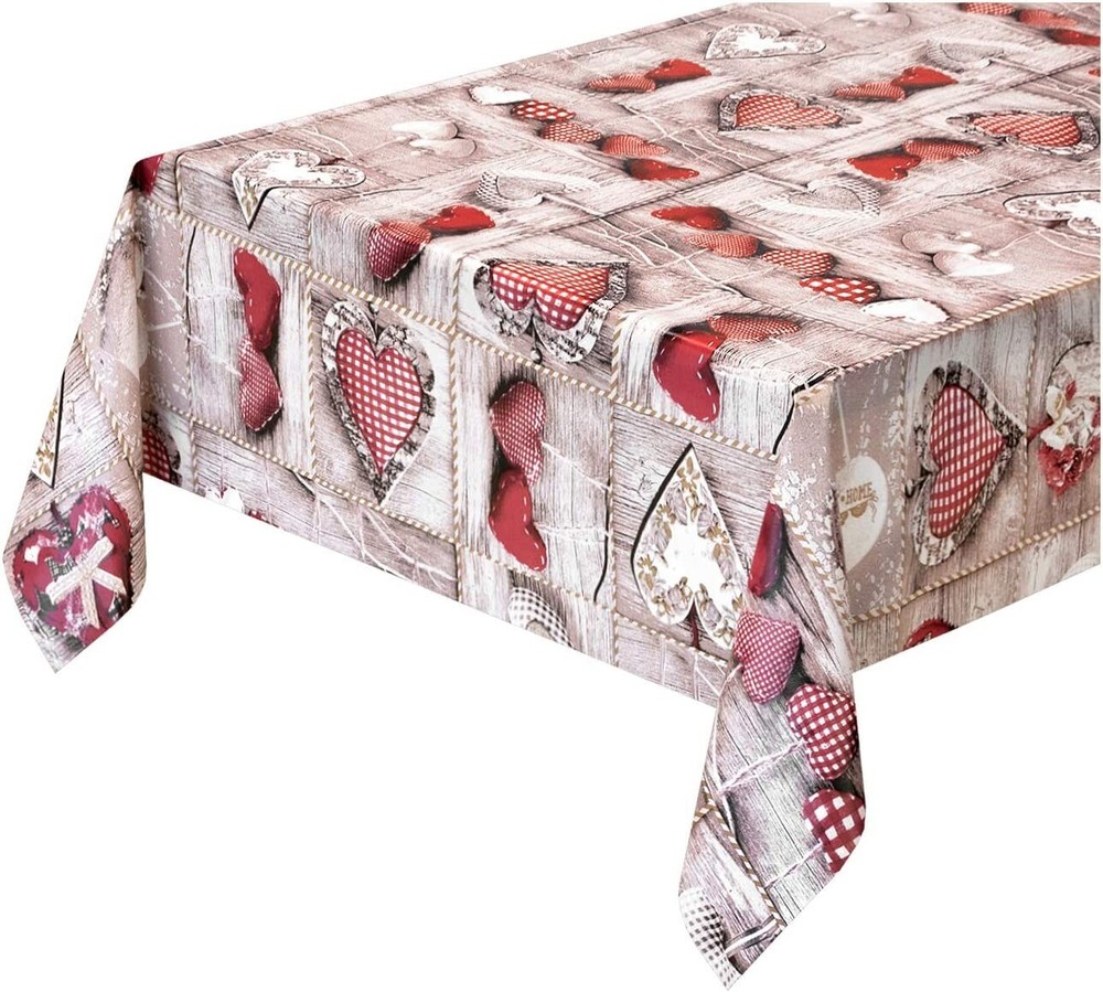 Rectangular Stainproof Plastic Tablecloth, Modern PVC Table Cover