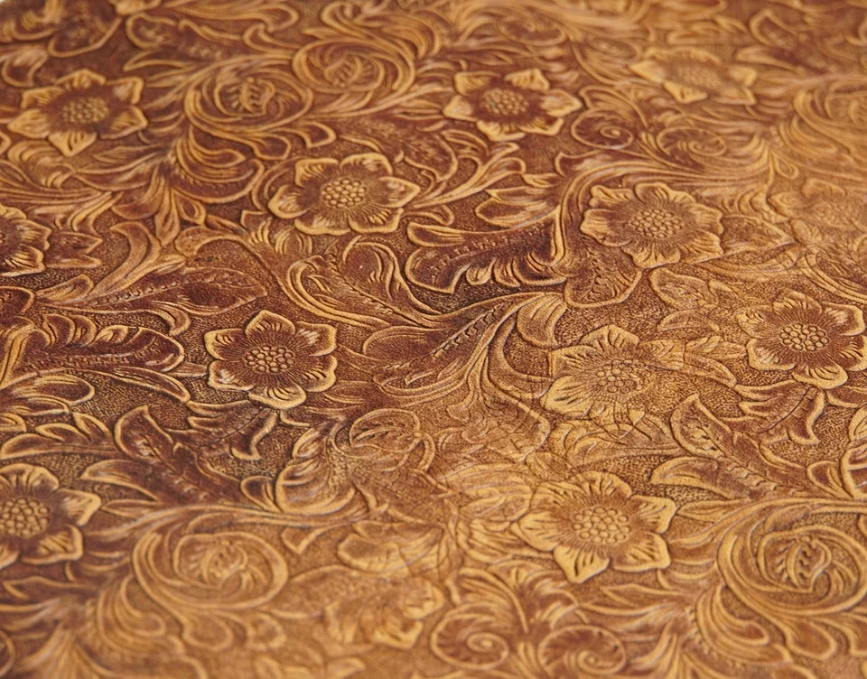 Bump Texture Genuine Leather Sheets Plain Geometric Pattern Printed Leather