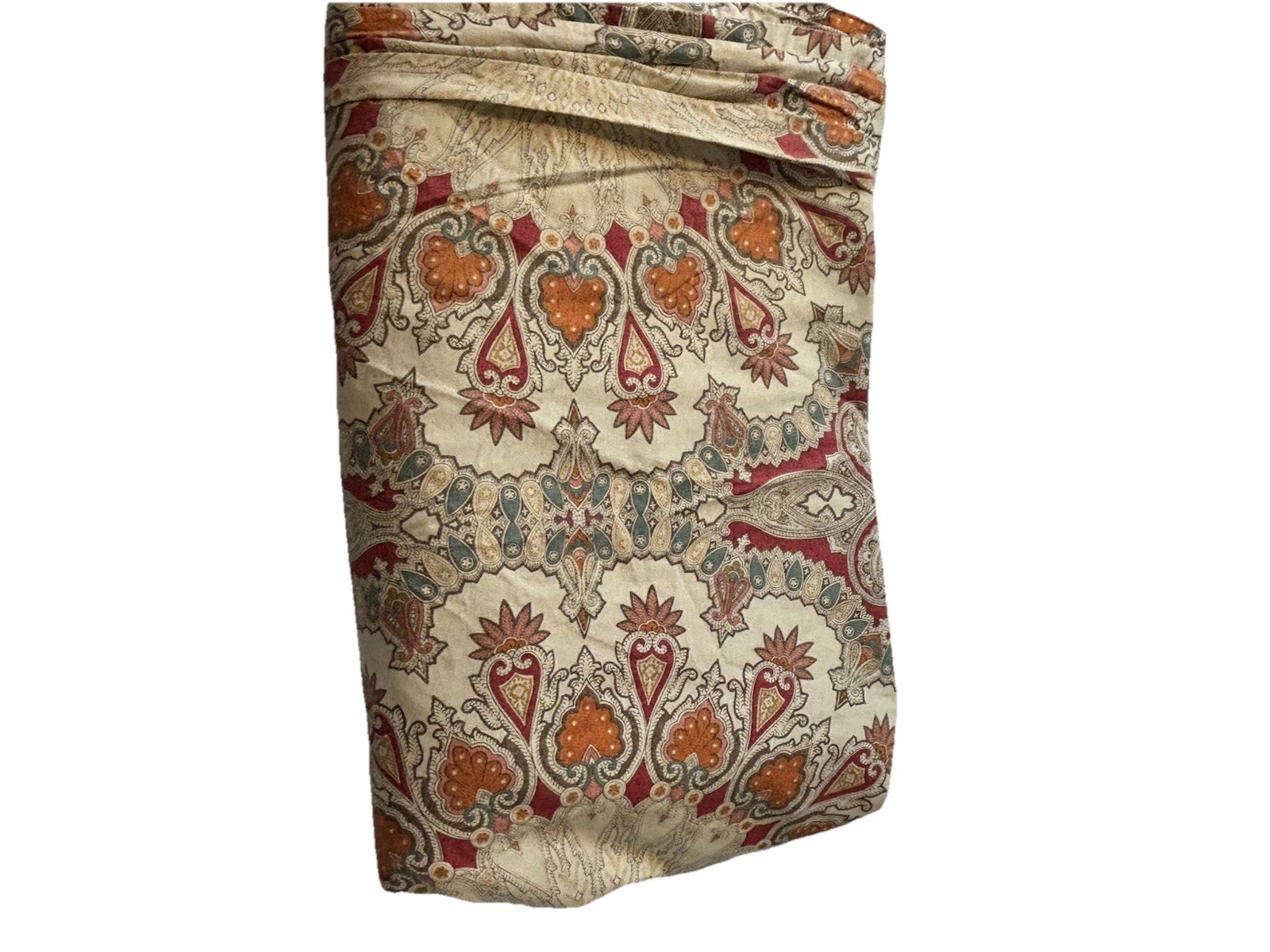 Pottery Barn Valencia Percale Cotton Duvet Cover King Size Medallion Boho