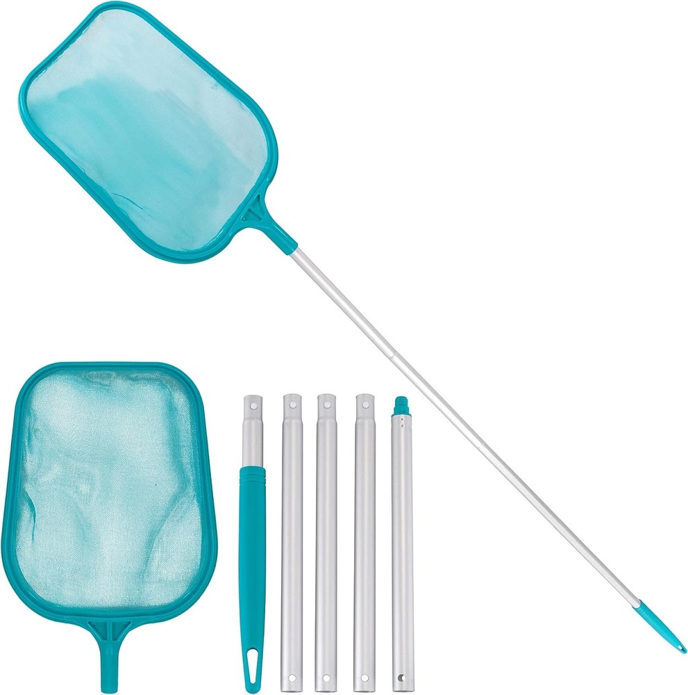 Effortless 4' Pool & Spa Leaf Skimmer Net with Adjustable Pole Sections