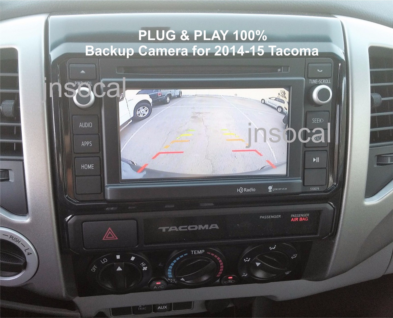 Backup Camera for Toyota Tacoma 2014, 2015 PLUG & PLAY! No Radio Included