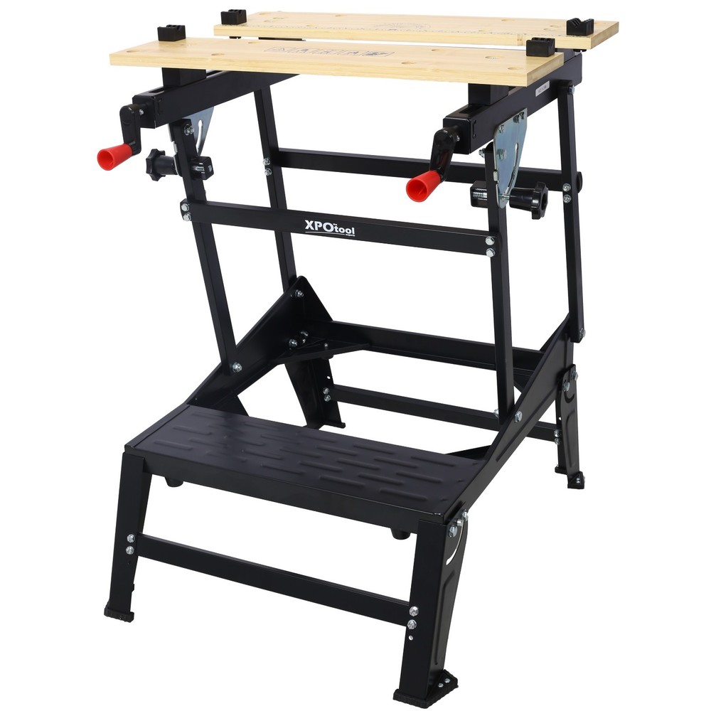 Multifunctional Portable Workbench 550LB Capacity Foldable Adjustable Clamping