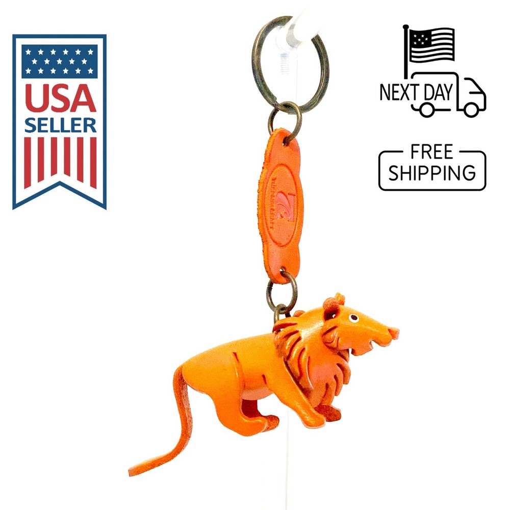 Lion Handmade Leather Keyring
