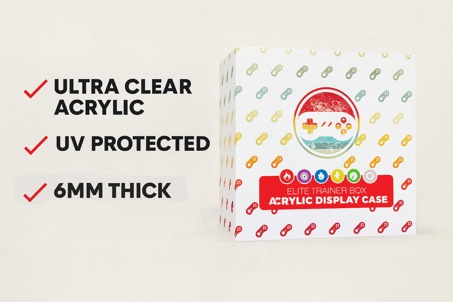 Premium Pokémon ETB Acrylic Case Magnetic Lid UV Safe Elite Trainer Box Case