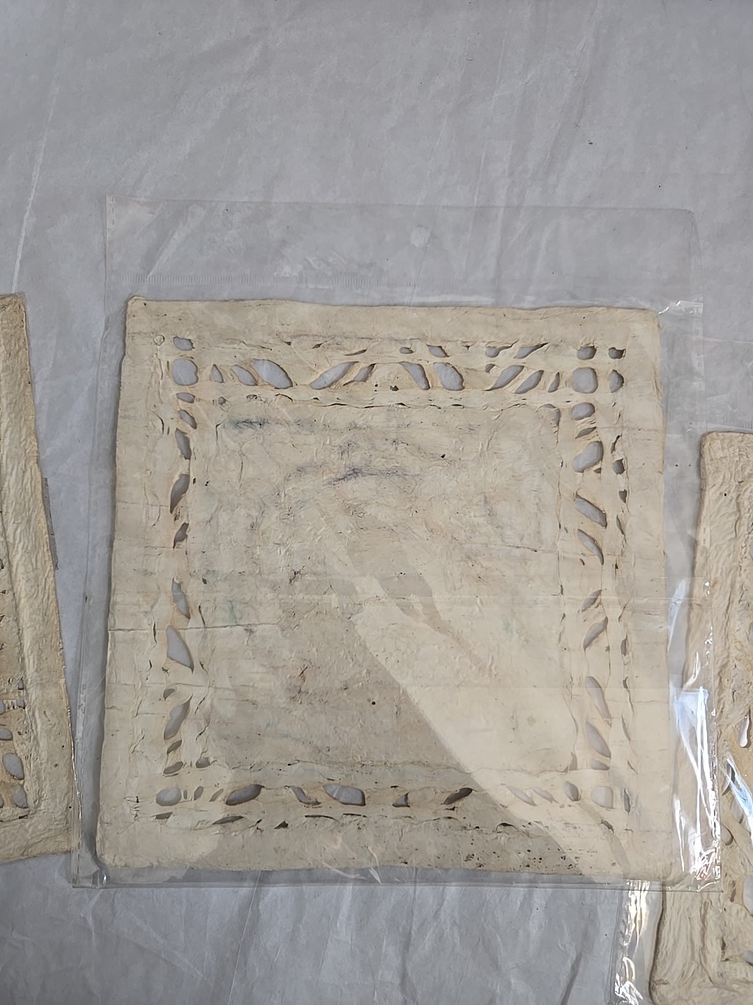 Mexican Folk Art Lot Otomi Embroidery On Amate Paper