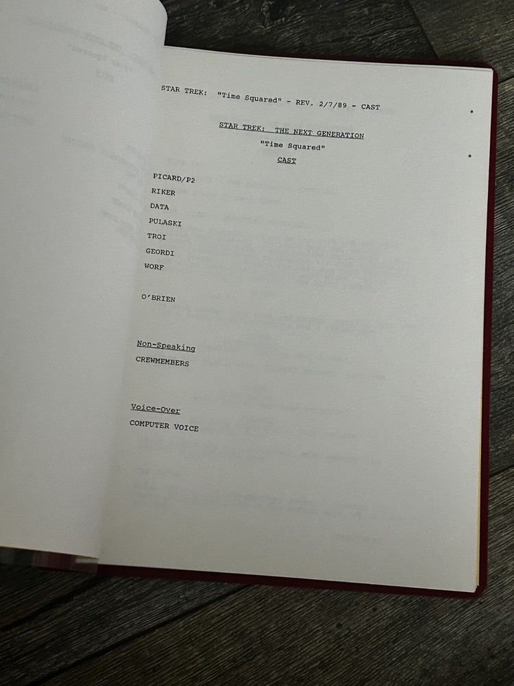 STAR TREK Script The Next Generation Time Squared Revised Final Draft