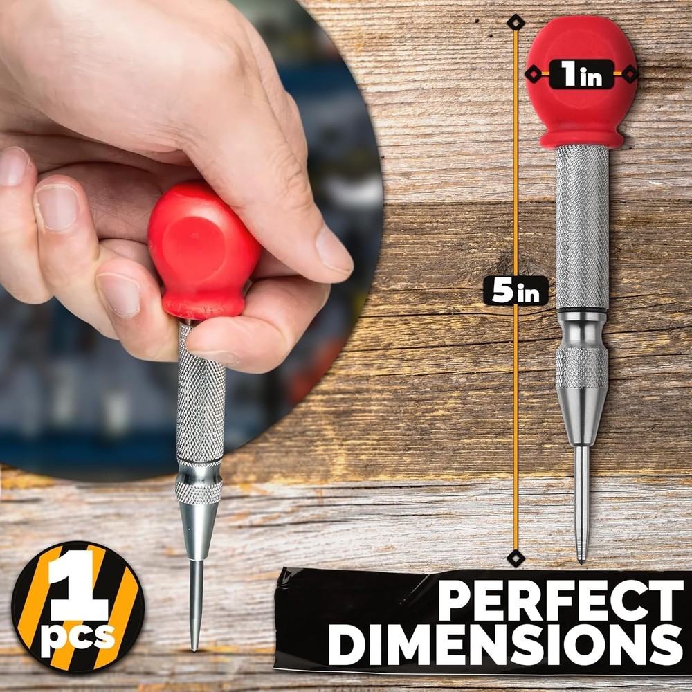 Super Strong Automatic Centre Punch Adjustable Spring Loaded Metal Drill TooL