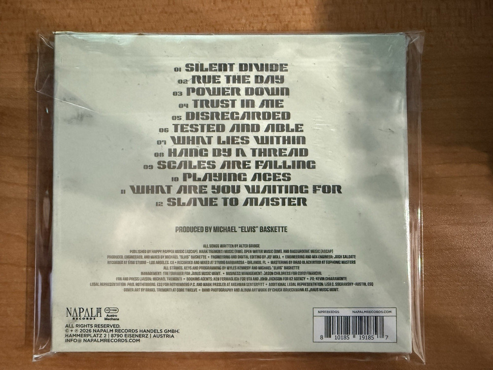 Alter Bridge AB cd digipak with signed insert AUTOGRAPHED sealed