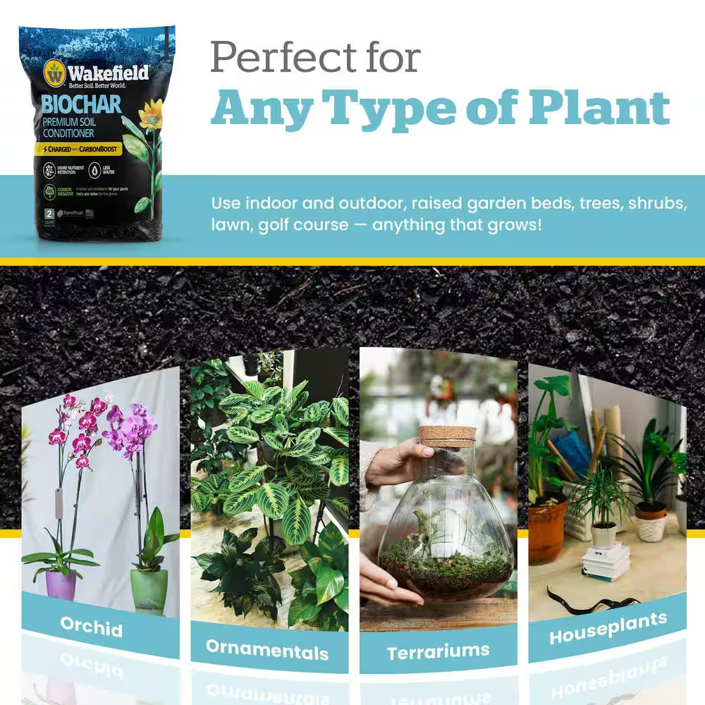 Biochar with Carbonboost, Soil Amendment-2 Qt. Bag