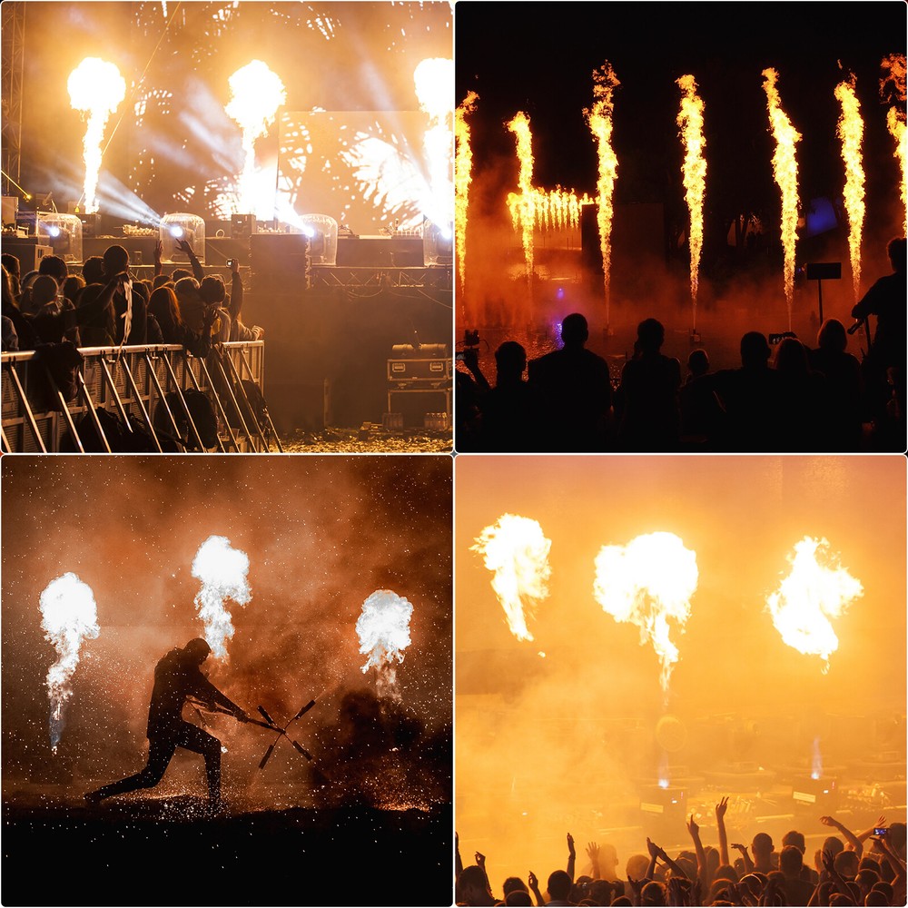 2PCS Fire Machine Stage Effect DMX Flame Thrower Flame Projector DJ Disco Party