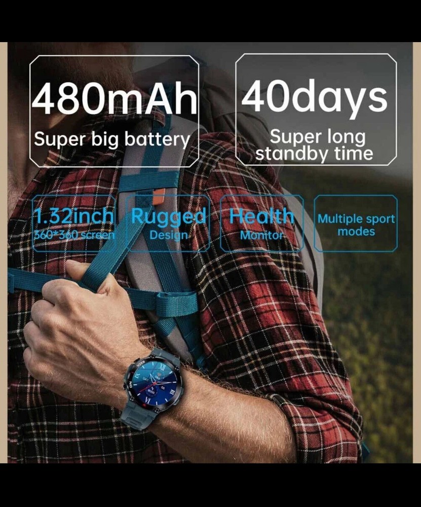 Smartwatch with GPS HR SpO2 for iPhone 13 Mini 14 Plus iOS