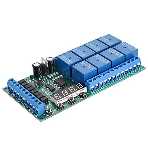 DC 12V 8CH LED Multifunction Digital Delay Time Cycle Timing Relay Switch