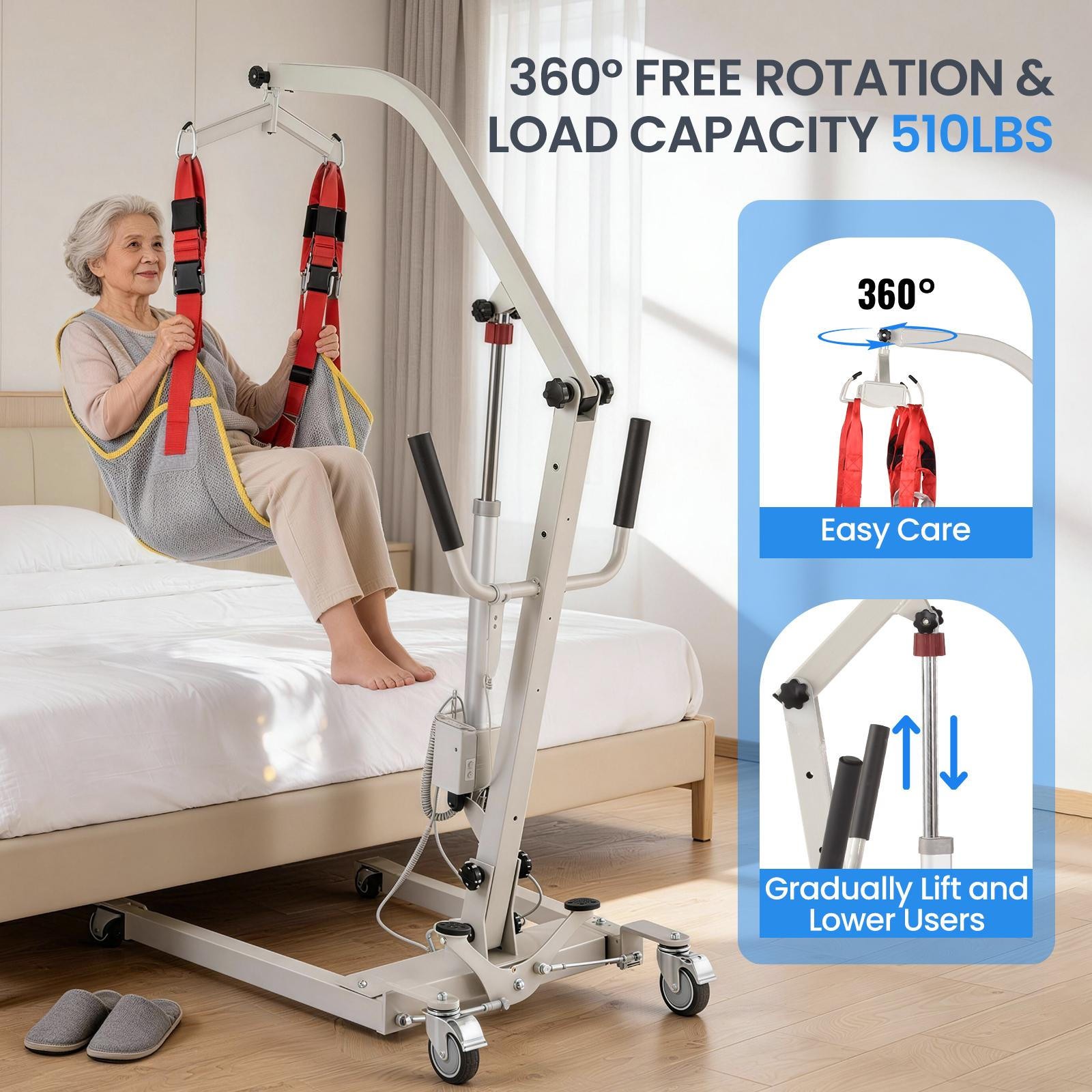 Upgrade Electric Patient Lift Electric Patient Transfer Lift For Home Use 510LBS