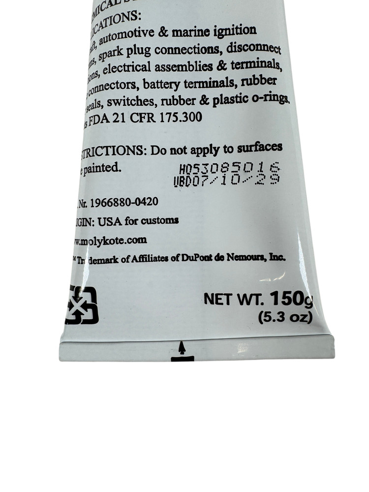 Molykote DC-4 150 Grams Translucent White Electrical Insulating Compound -