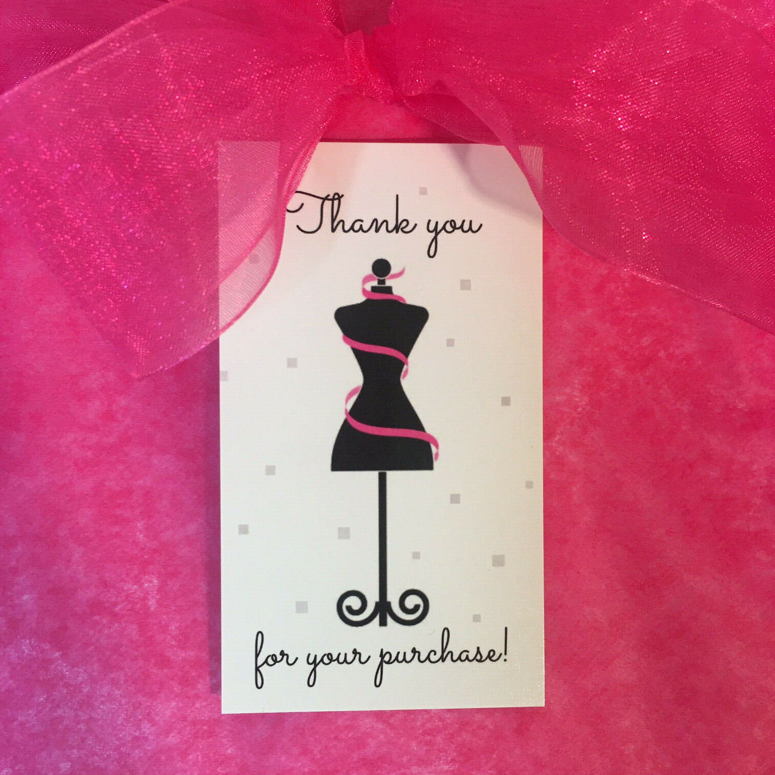 120x Business Thank You For Your Purchase Cards Stickers, Ladies Fashion