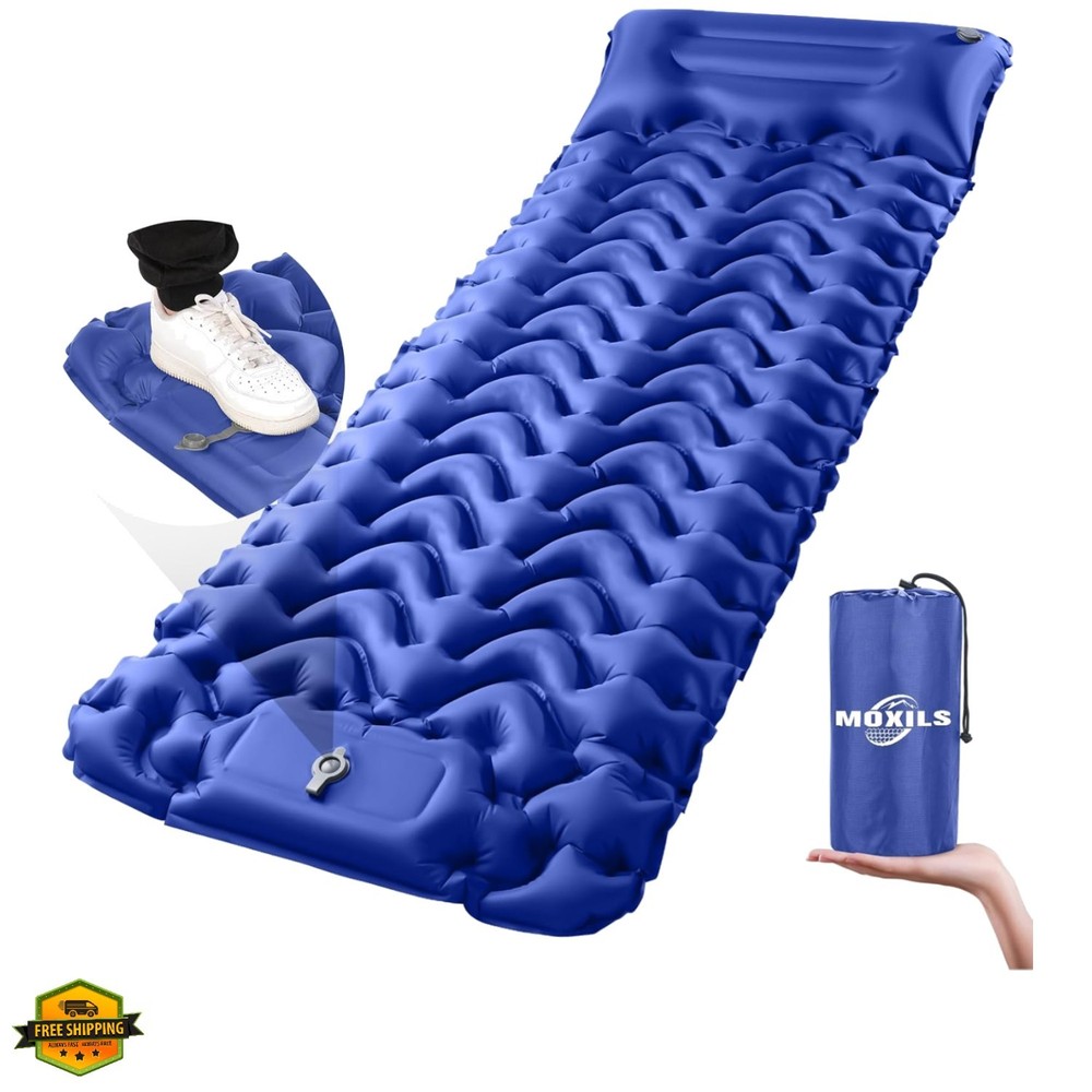 Sleeping Pad, Ultralight Inflatable Sleeping Pad for Camping, Built-in Pump, ...