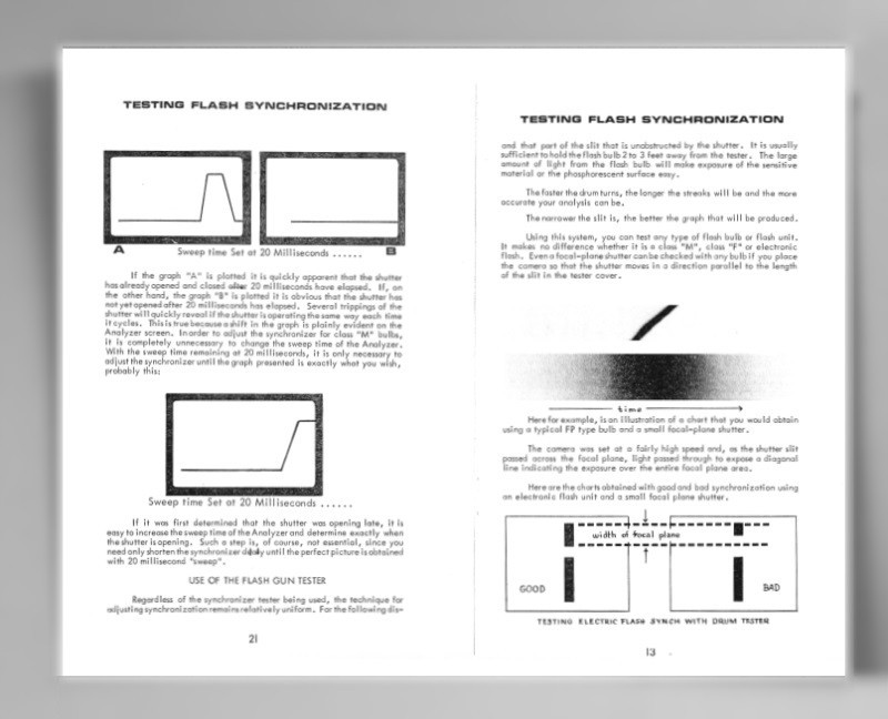 Testing Flash Synchronization Photo Equipment Technician Course Reprint