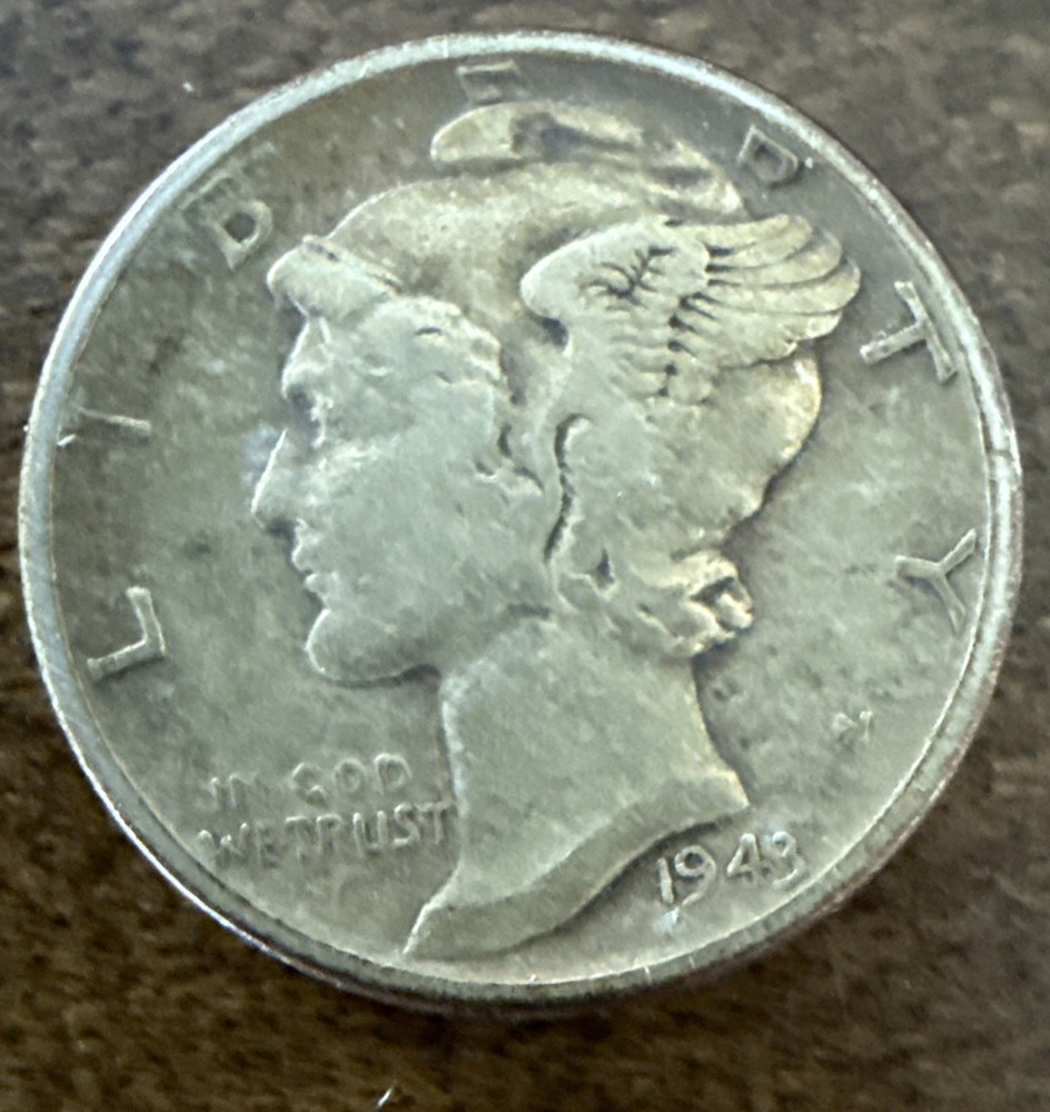 Rare 1943 Mercury Dime With Errors: “In Cod We Trust” G In God: No Mint Mark
