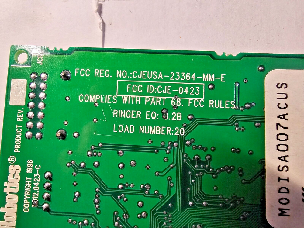 US Robotics Gateway 2000 Telepath 33.6 Modem Card