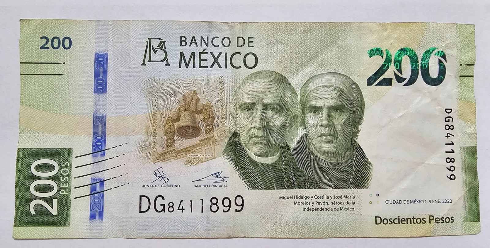 LOT OF 11 MIX BANKNOTE MEXICO 1998,1999,2018,2019,2021,2022.