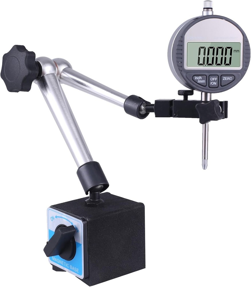 Magnetic Base Stand for Digital Dial Indicator, Three Three-Arm
