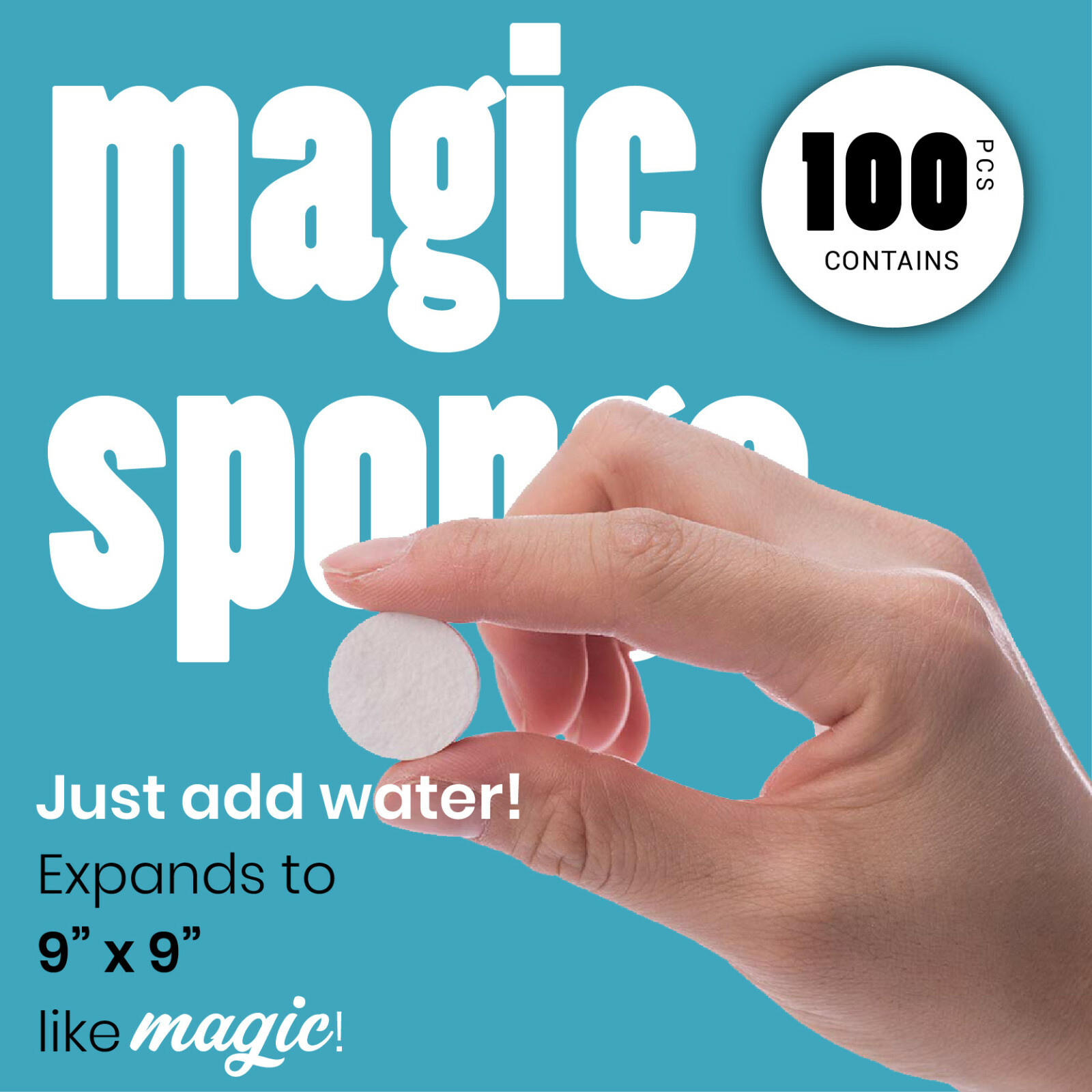 100 Pack Magic Tissue / Compressed Towel Washcloths for Travel Camping