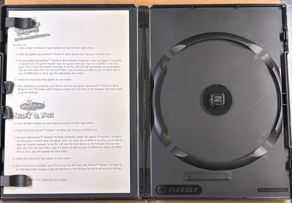 Breakin' Da Rules + SpongeBob Squarepants Bikini Bottom Rare CDROM Case ONLY