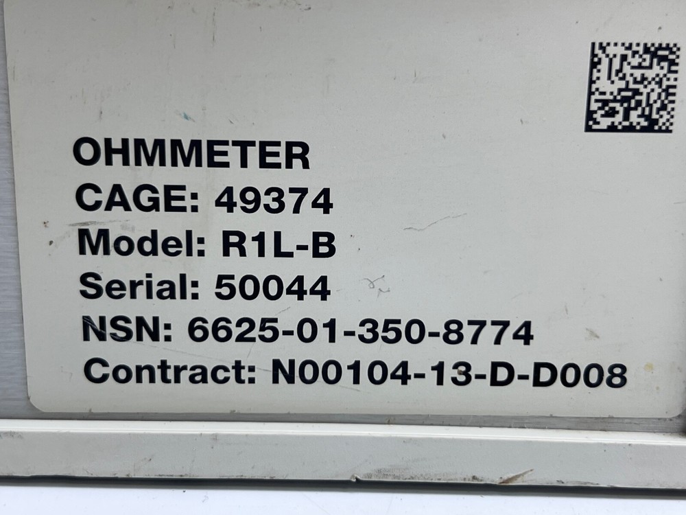 TEGAM R1L-B MICROOHM/BOND METER