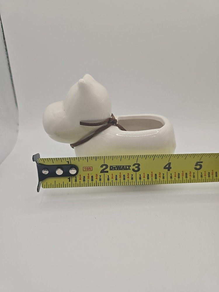 Mini Ceramic Cow Planter with Bells