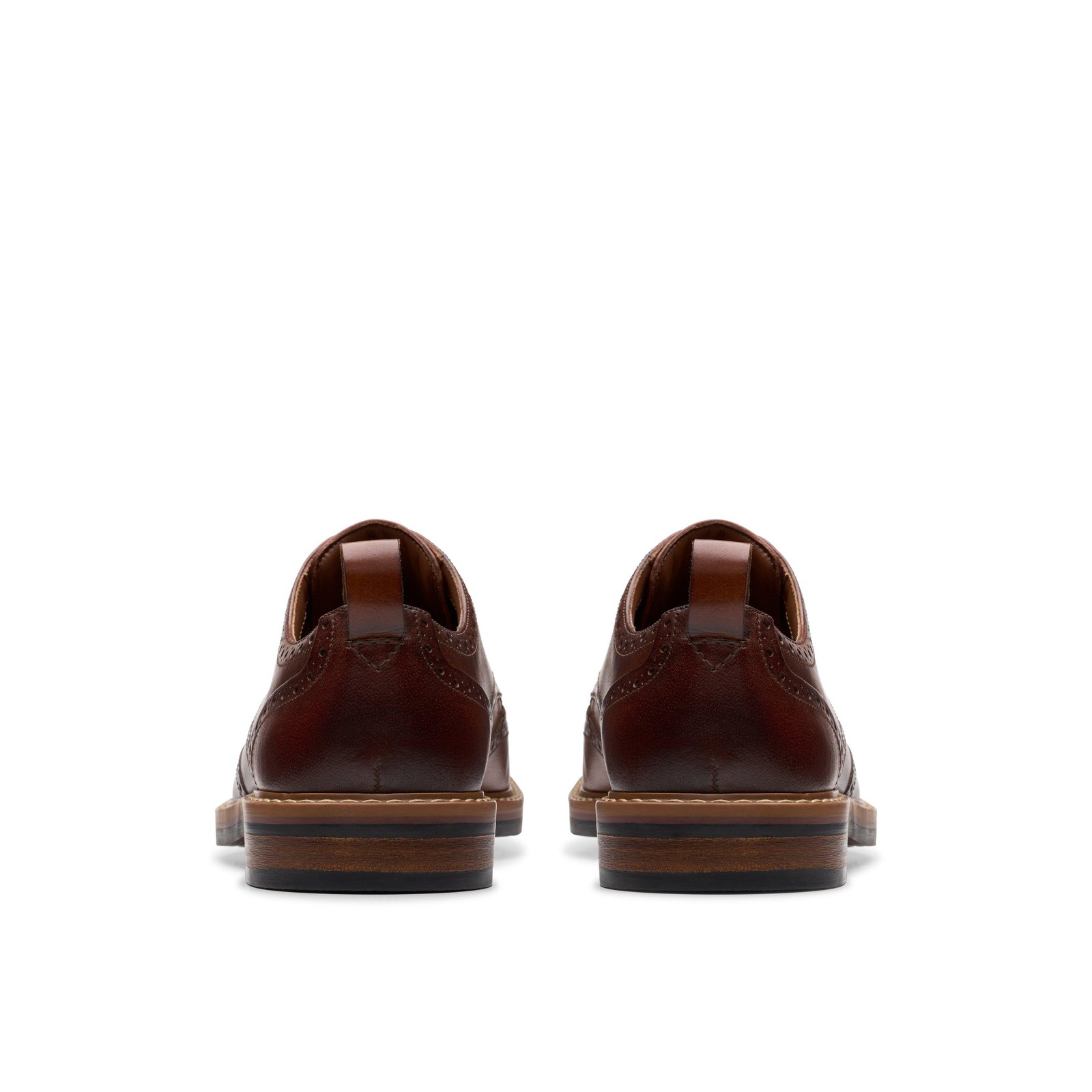 Clarks Mens Aldwin Limit Brown Leather Casual Shoes