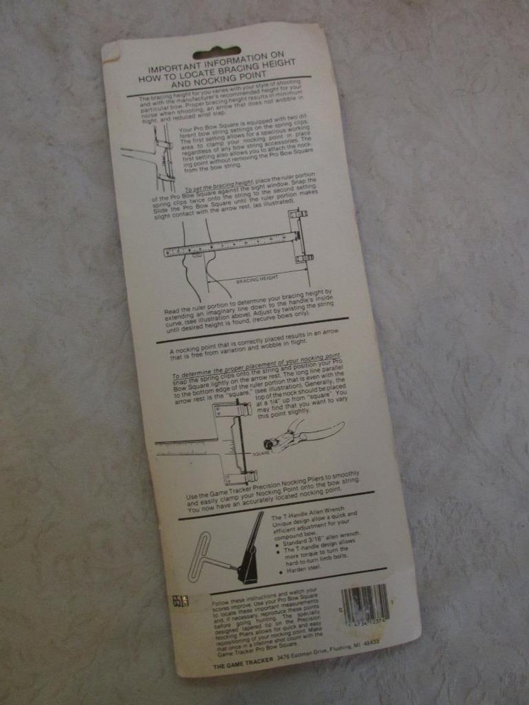 Vintage Game Tracker Precision Value Pac - Comp & Sealed New - Bow Tools & Acc's