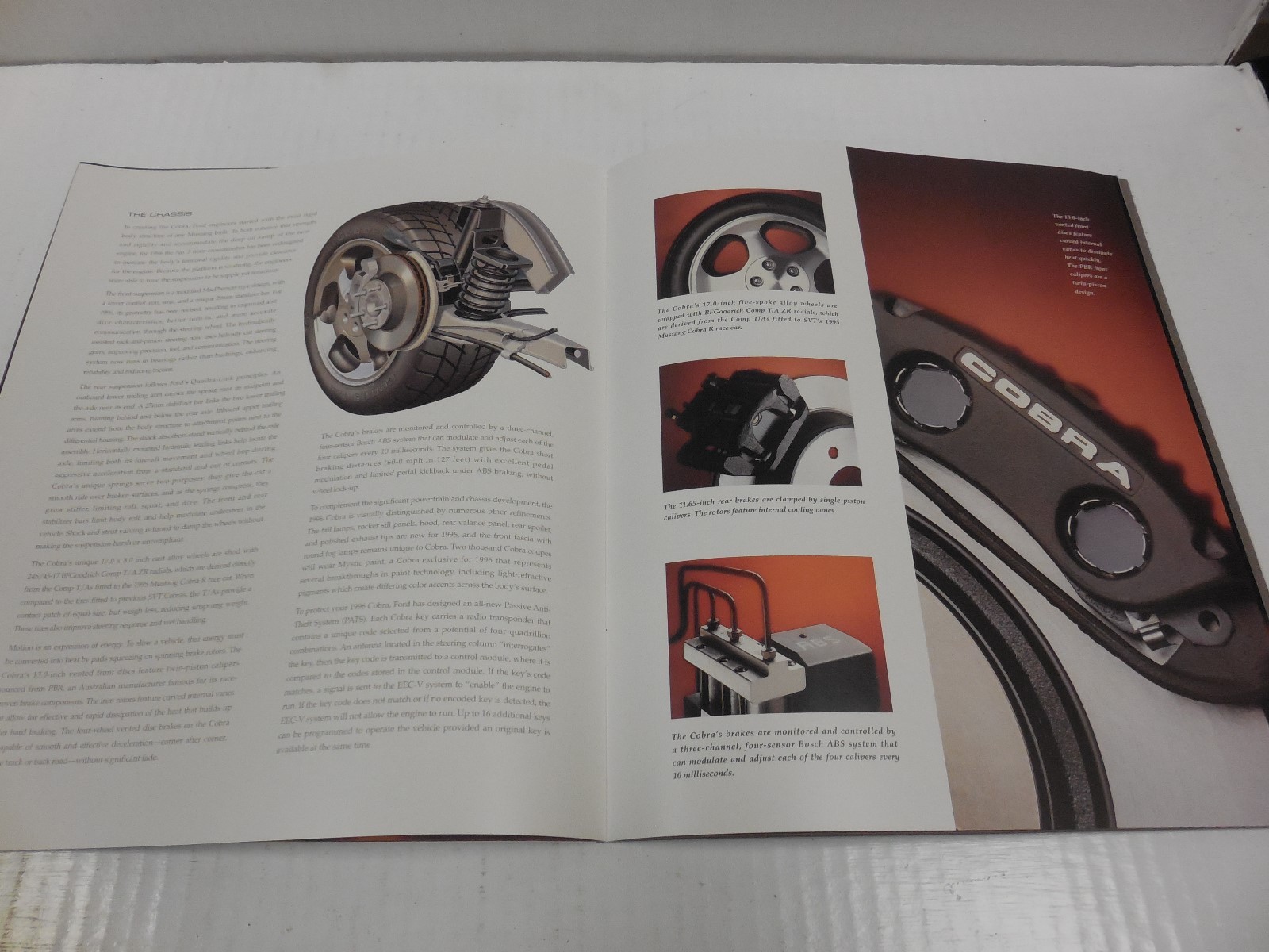 1996 Mustang Cobra SVT,Ford Dealership Showroom Catalog Sales Brochure