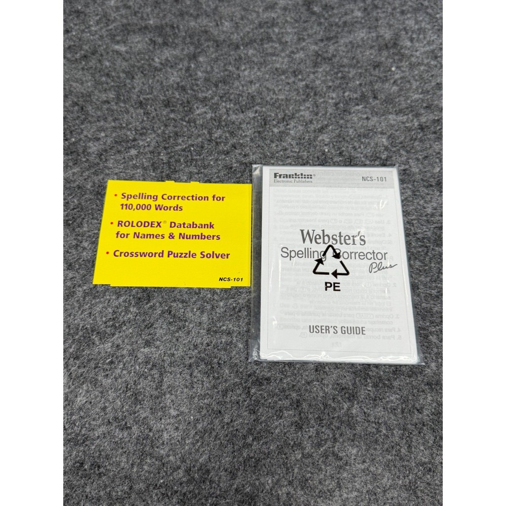 Franklin Webster Spelling Corrector Plus NCS-101 Electronic Dictionary Rolodex