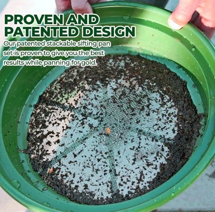 Gold Prospecting Sifting Panning T, 13 1/4 Inch Stackable Classifier