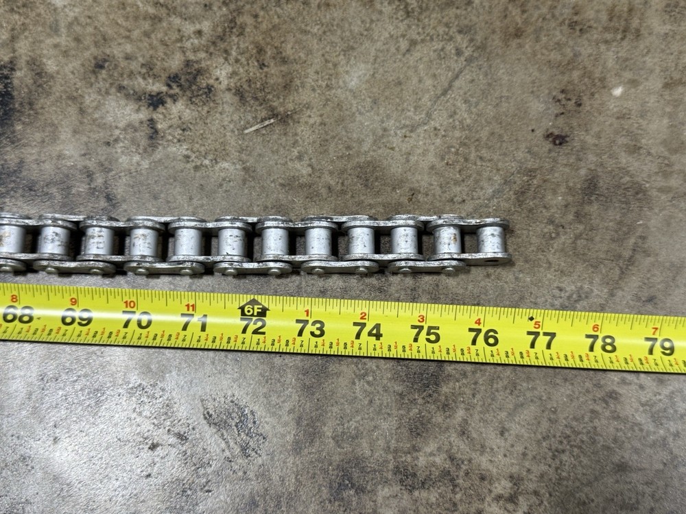 D.I.D 60 Single Strand Roller Chain 10-FT 3/4" Pitch 2-Sections 76" + 43"