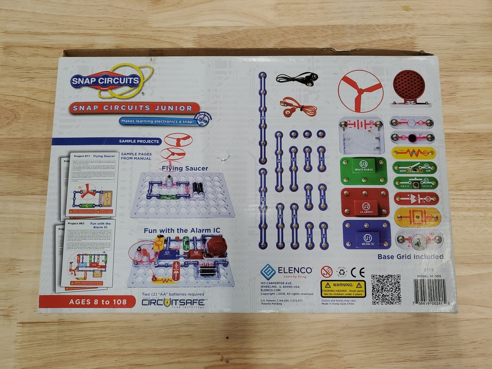 Snap Circuits Jr. SC-100 Electronics Exploration Kit, Over 100 Projects